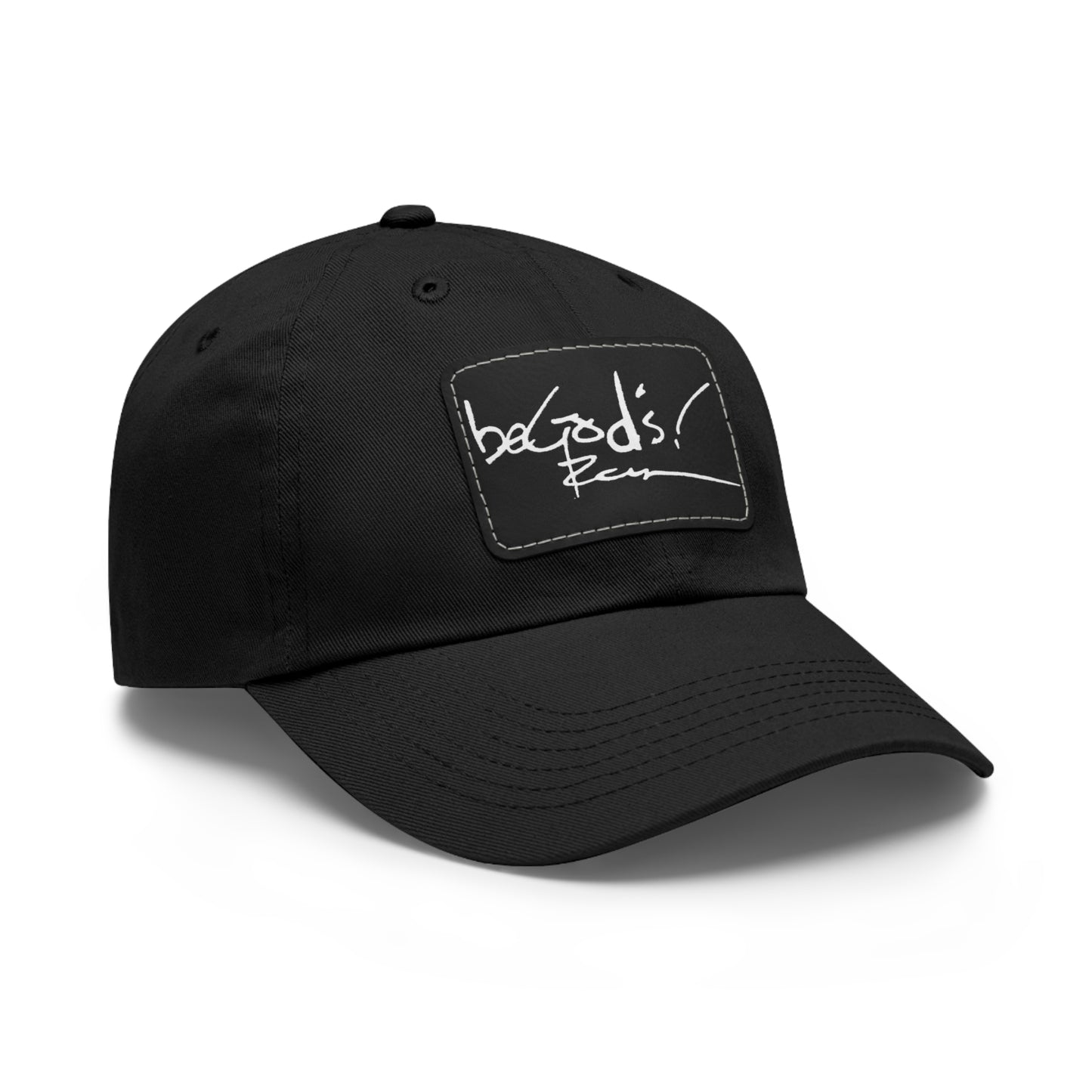 Rich Mullins Be God s Autograph Dad Hat, Rectangle Leather Patch Cap, Baseball Hat, Christian Cap, Religious Headwear, Inspirational Dad