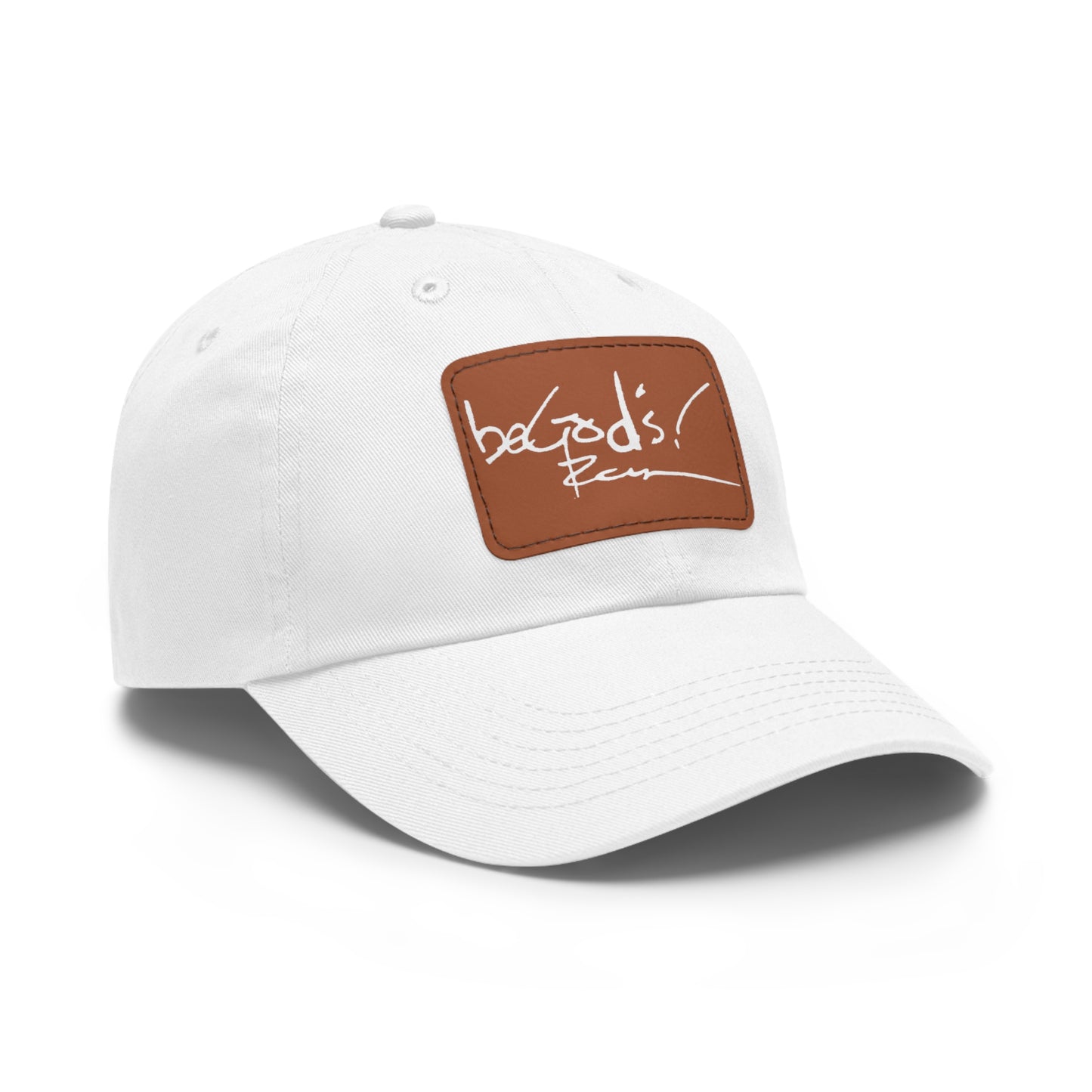 Rich Mullins Be God s Autograph Dad Hat, Rectangle Leather Patch Cap, Baseball Hat, Christian Cap, Religious Headwear, Inspirational Dad
