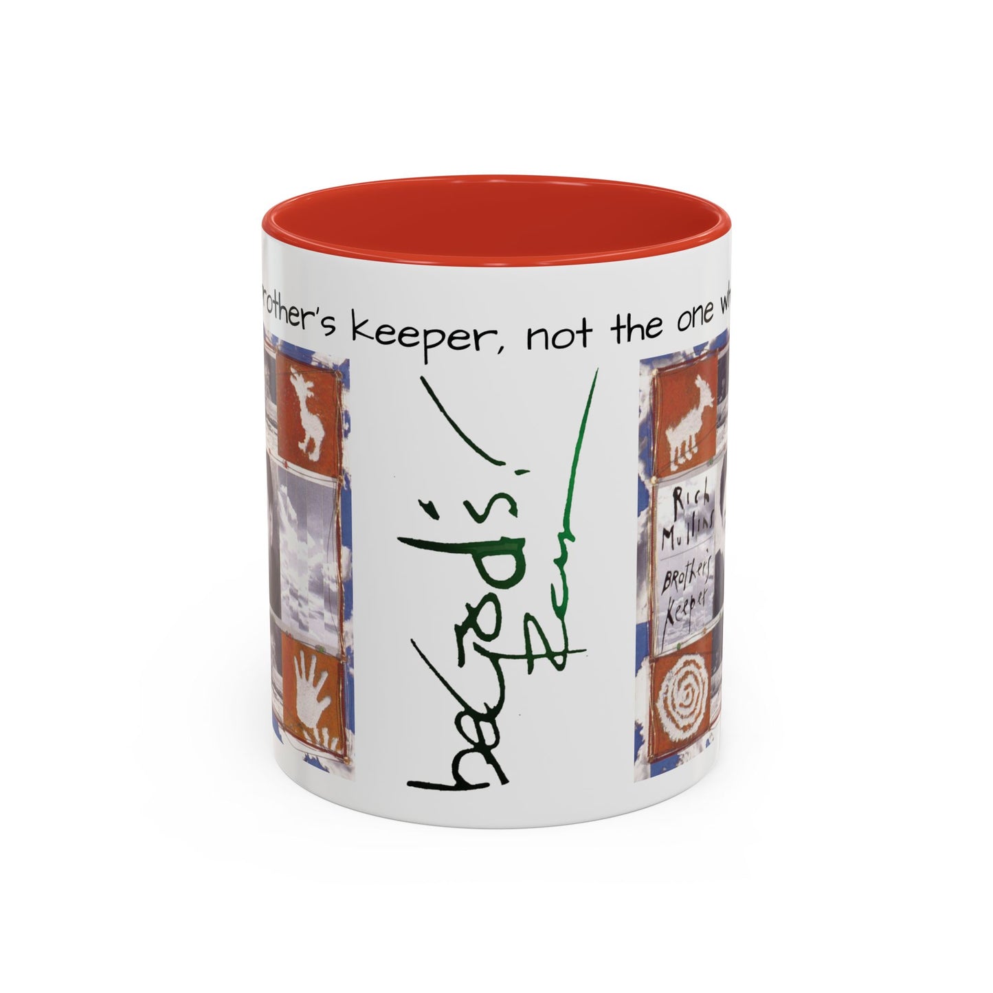 Rich Mullins Brothers Keeper Accent Coffee Mug with Be Gods autograph Inspirational Ceramic Tea Cup Christian Gift for Fan of CCM