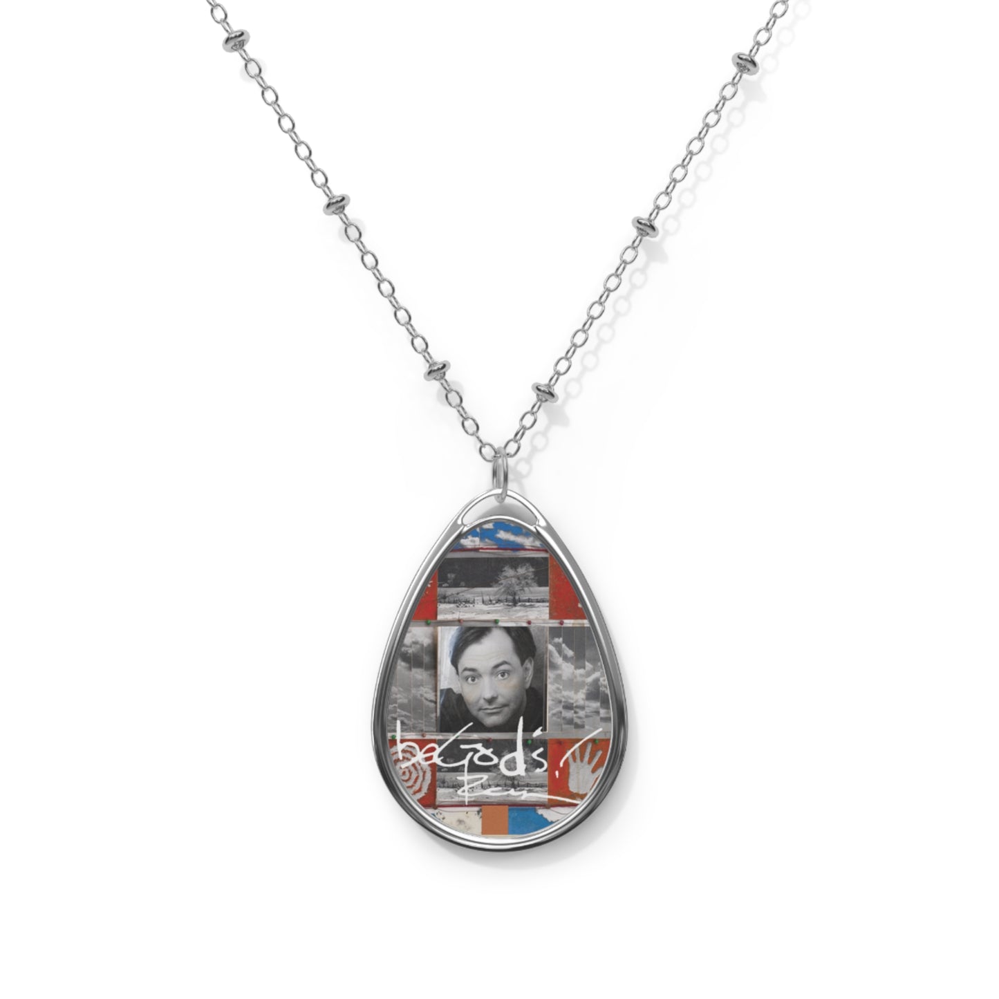 Rich Mullins Be God s Autograph Brothers Keeper Album Art Oval Pendant Necklace Christian Jewelry Inspirational Necklace, Oval Pendant Gift