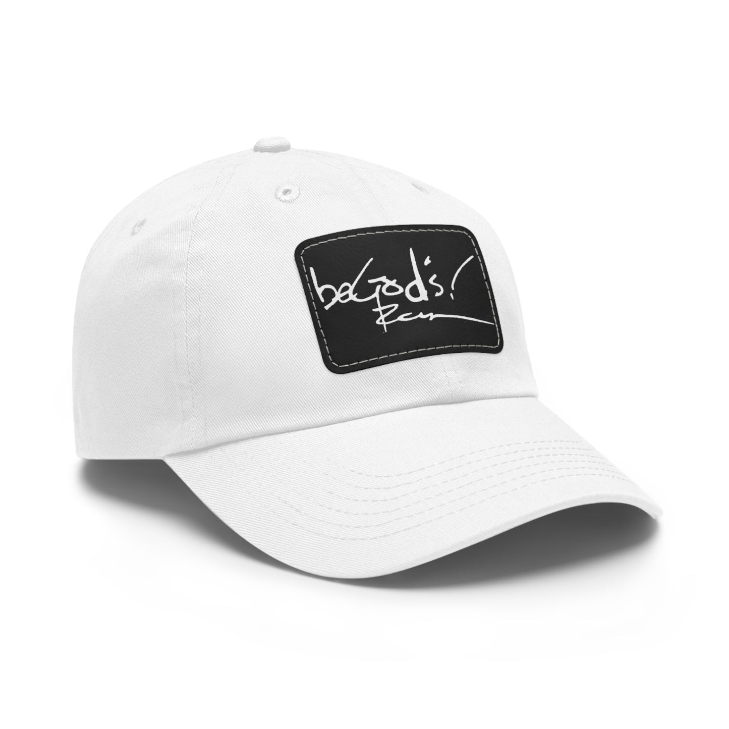 Rich Mullins Be God s Autograph Dad Hat, Rectangle Leather Patch Cap, Baseball Hat, Christian Cap, Religious Headwear, Inspirational Dad