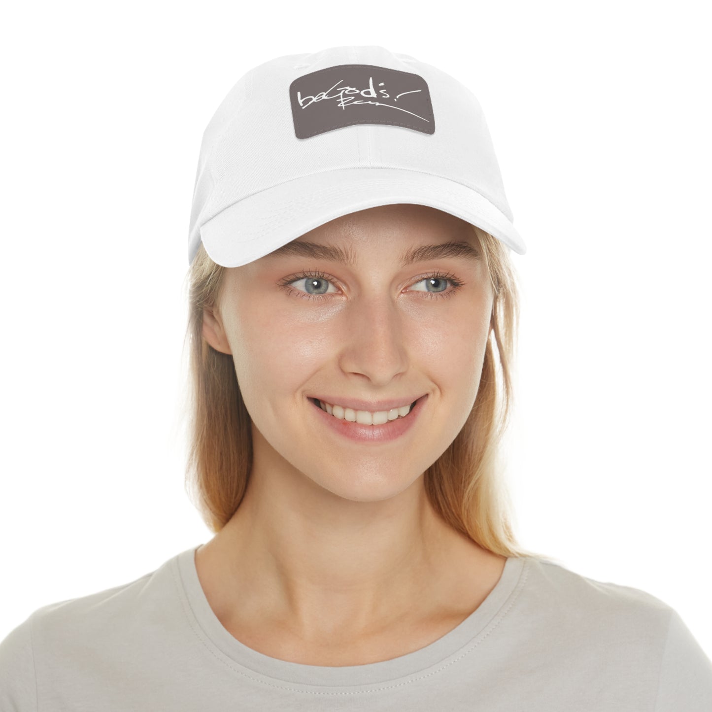 Rich Mullins Be God s Autograph Dad Hat, Rectangle Leather Patch Cap, Baseball Hat, Christian Cap, Religious Headwear, Inspirational Dad