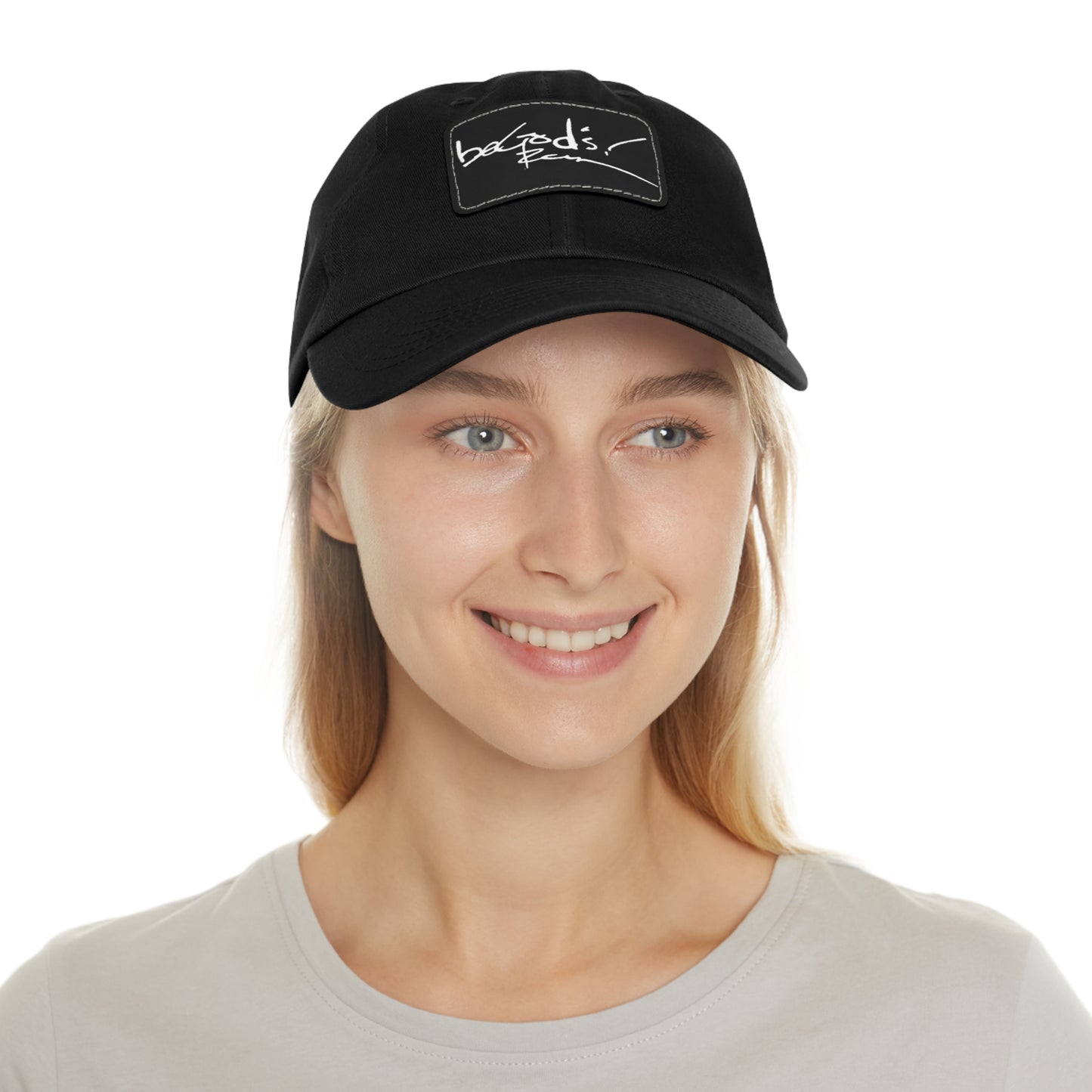 Rich Mullins Be God s Autograph Dad Hat, Rectangle Leather Patch Cap, Baseball Hat, Christian Cap, Religious Headwear, Inspirational Dad