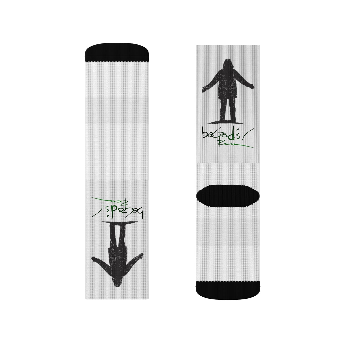 White Sublimation Socks Rich Mullins Autograph Be Gods Arrow Pointing to Heaven Contemporary Christian Music CCM Fan Gift Inspirational Sock