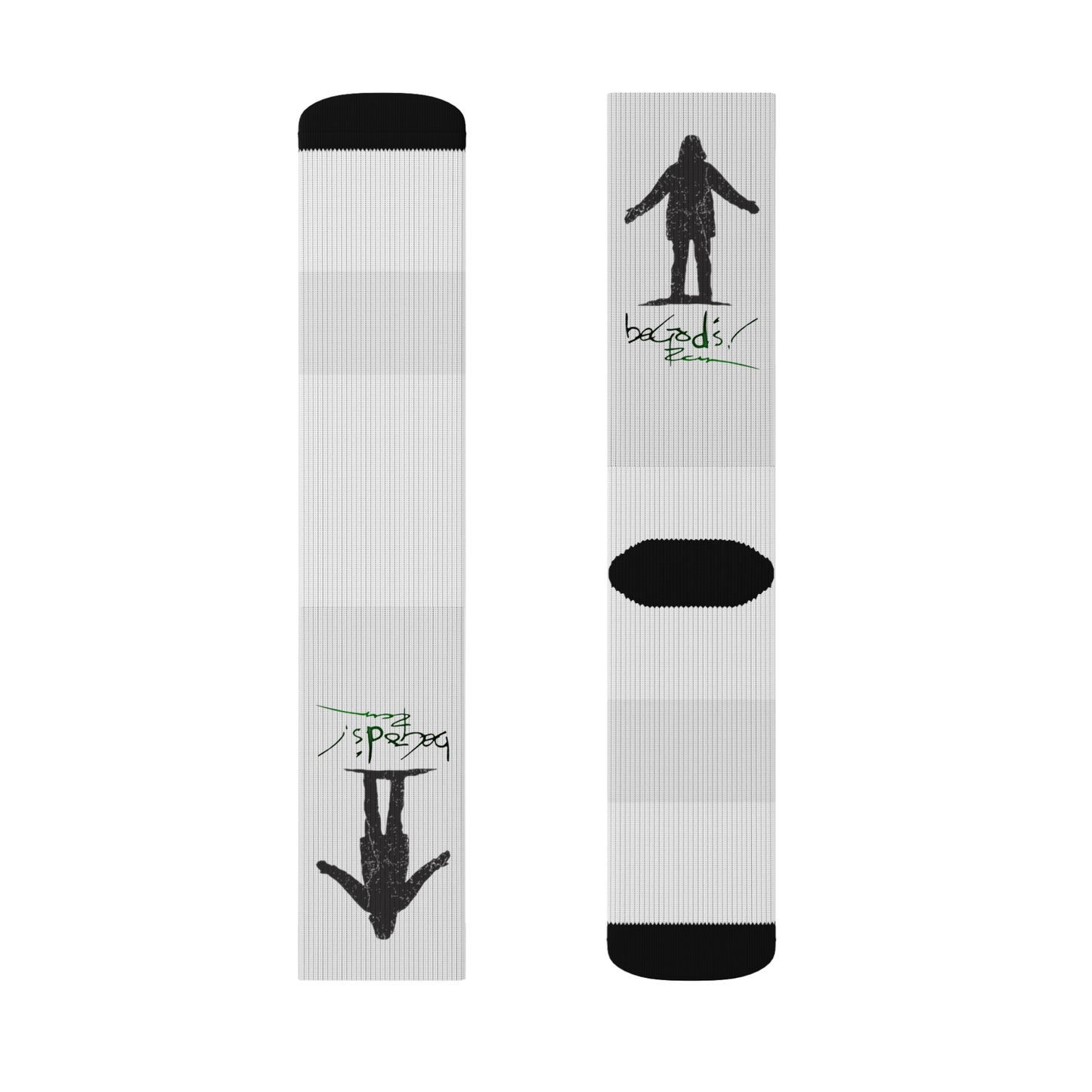 White Sublimation Socks Rich Mullins Autograph Be Gods Arrow Pointing to Heaven Contemporary Christian Music CCM Fan Gift Inspirational Sock