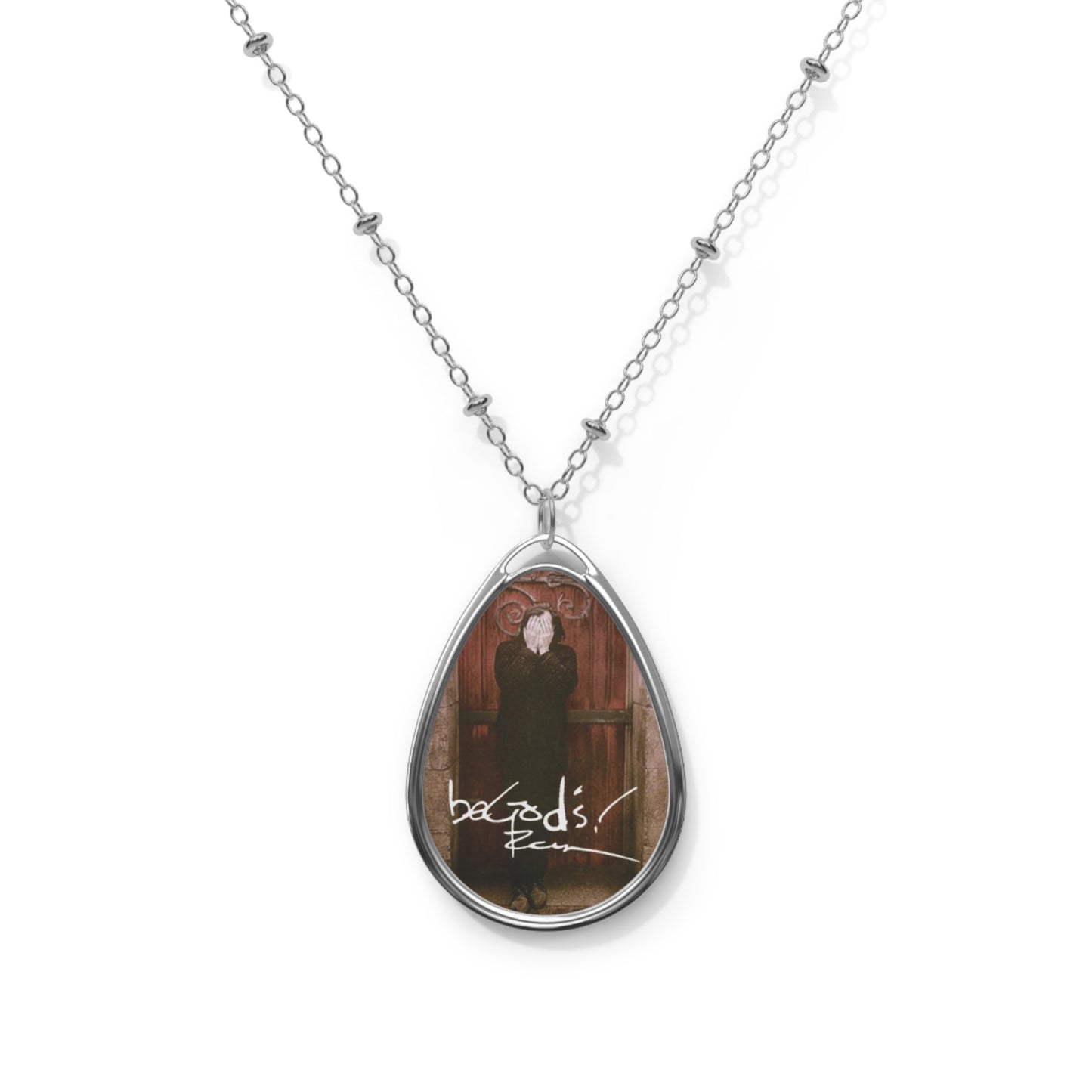 Rich Mullins Be God s Autograph Songs Album Art Oval Pendant Necklace, Christian Jewelry, Inspirational Necklace, Oval Pendant Gift
