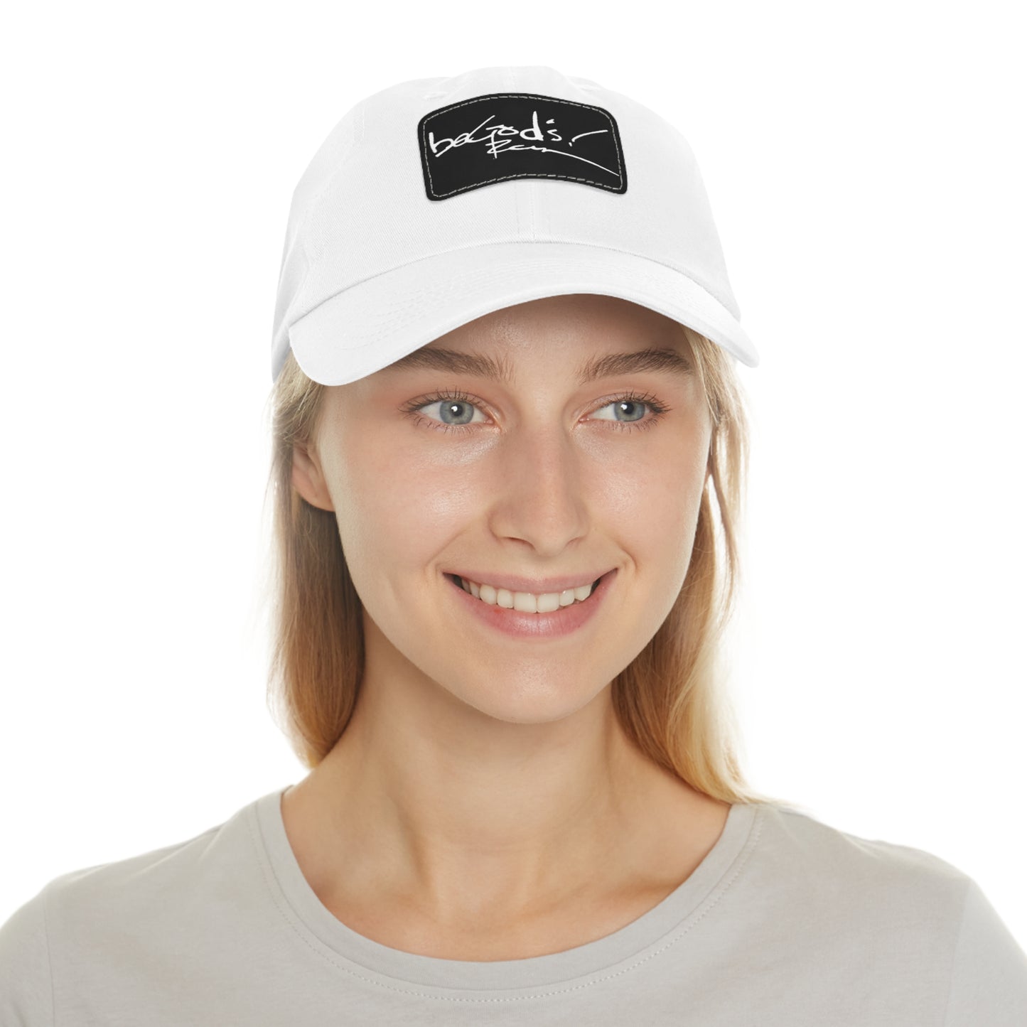 Rich Mullins Be God s Autograph Dad Hat, Rectangle Leather Patch Cap, Baseball Hat, Christian Cap, Religious Headwear, Inspirational Dad