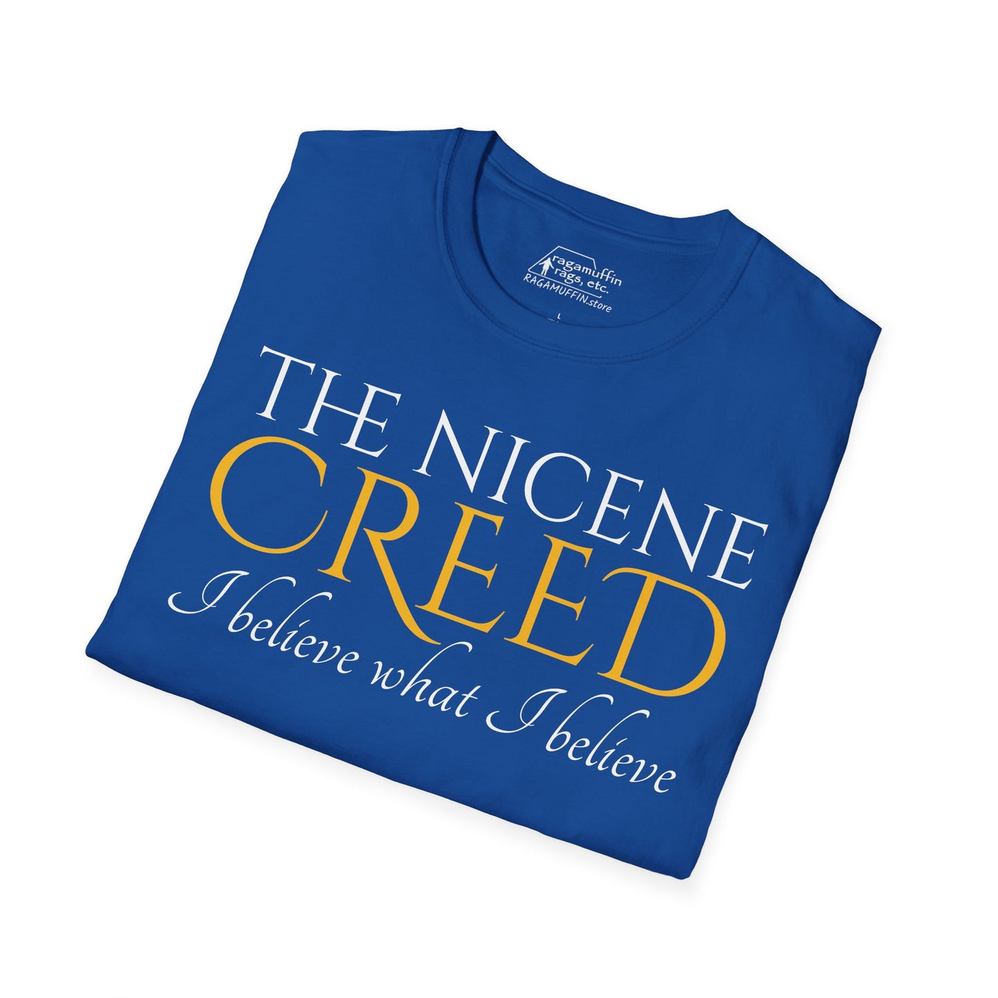 Nicene Creed of Constantinople Shirt Full Creed on Back Christian Gift for Catholic Orthodox Anglican Episcopal Southern Baptist