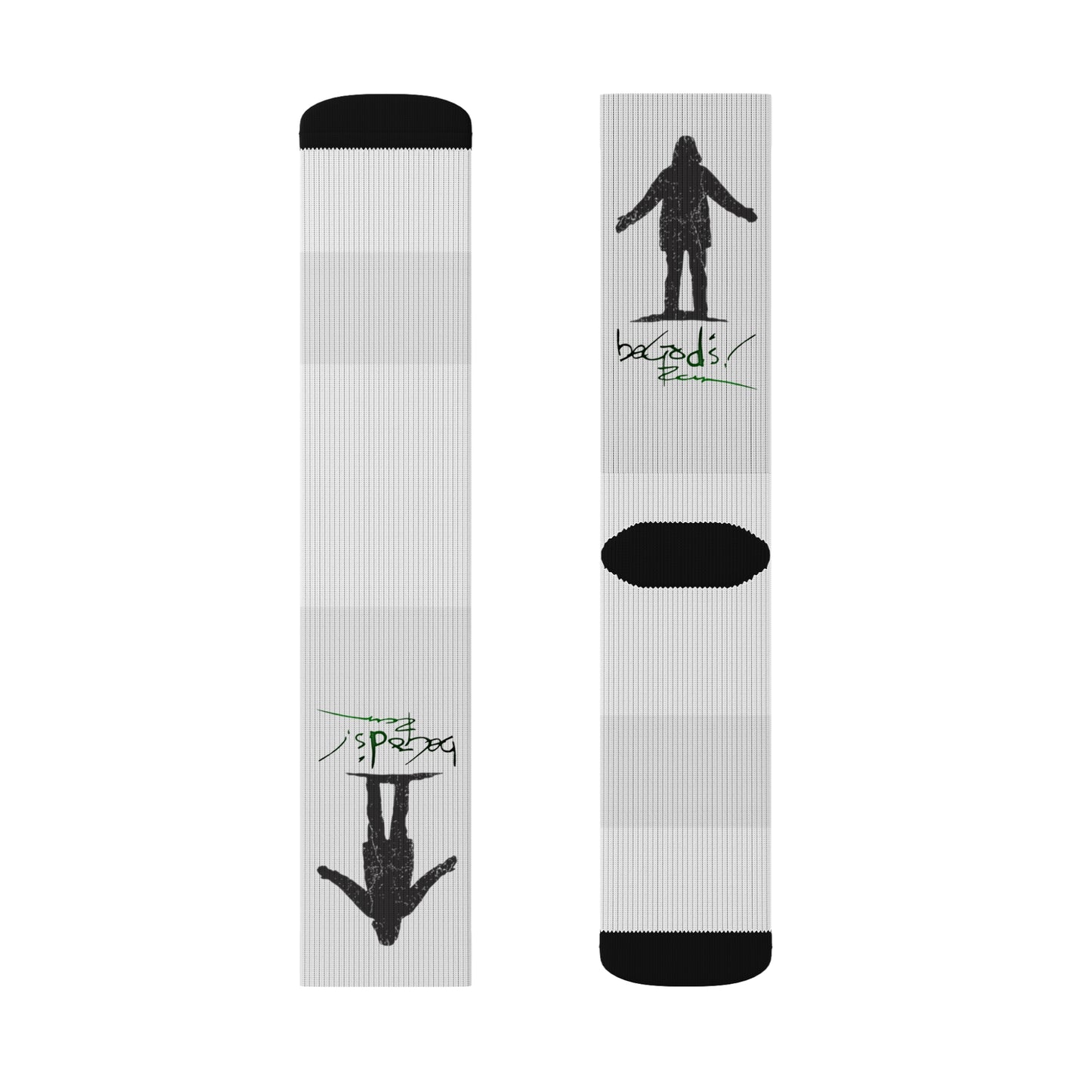 White Sublimation Socks Rich Mullins Autograph Be Gods Arrow Pointing to Heaven Contemporary Christian Music CCM Fan Gift Inspirational Sock