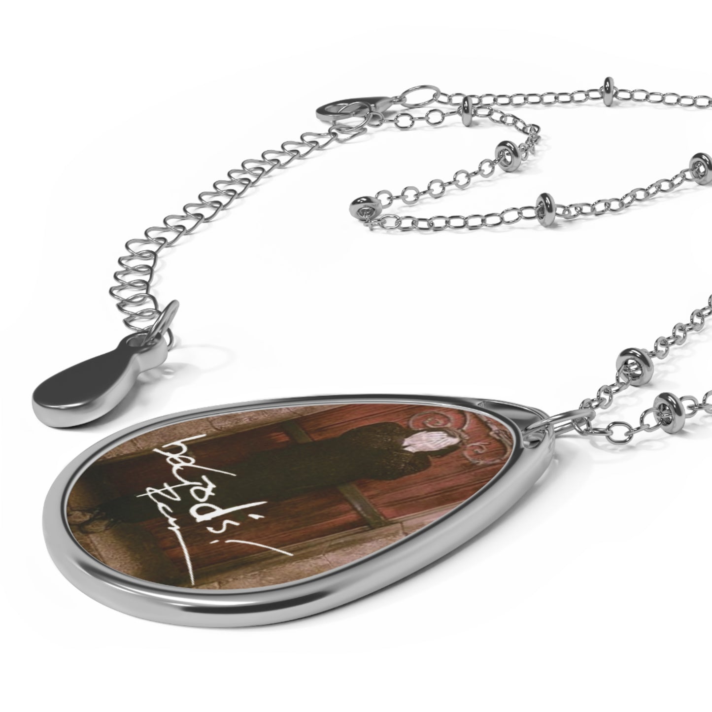 Rich Mullins Be God s Autograph Songs Album Art Oval Pendant Necklace, Christian Jewelry, Inspirational Necklace, Oval Pendant Gift