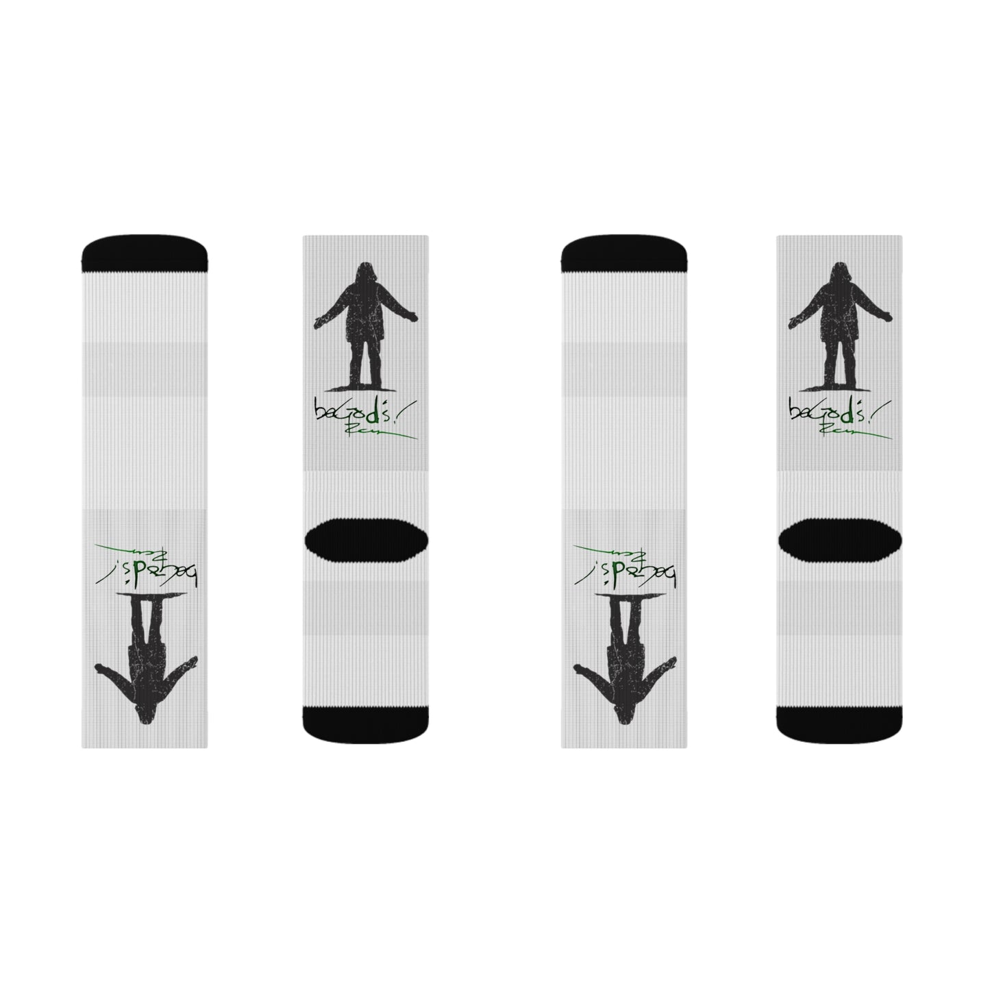 White Sublimation Socks Rich Mullins Autograph Be Gods Arrow Pointing to Heaven Contemporary Christian Music CCM Fan Gift Inspirational Sock