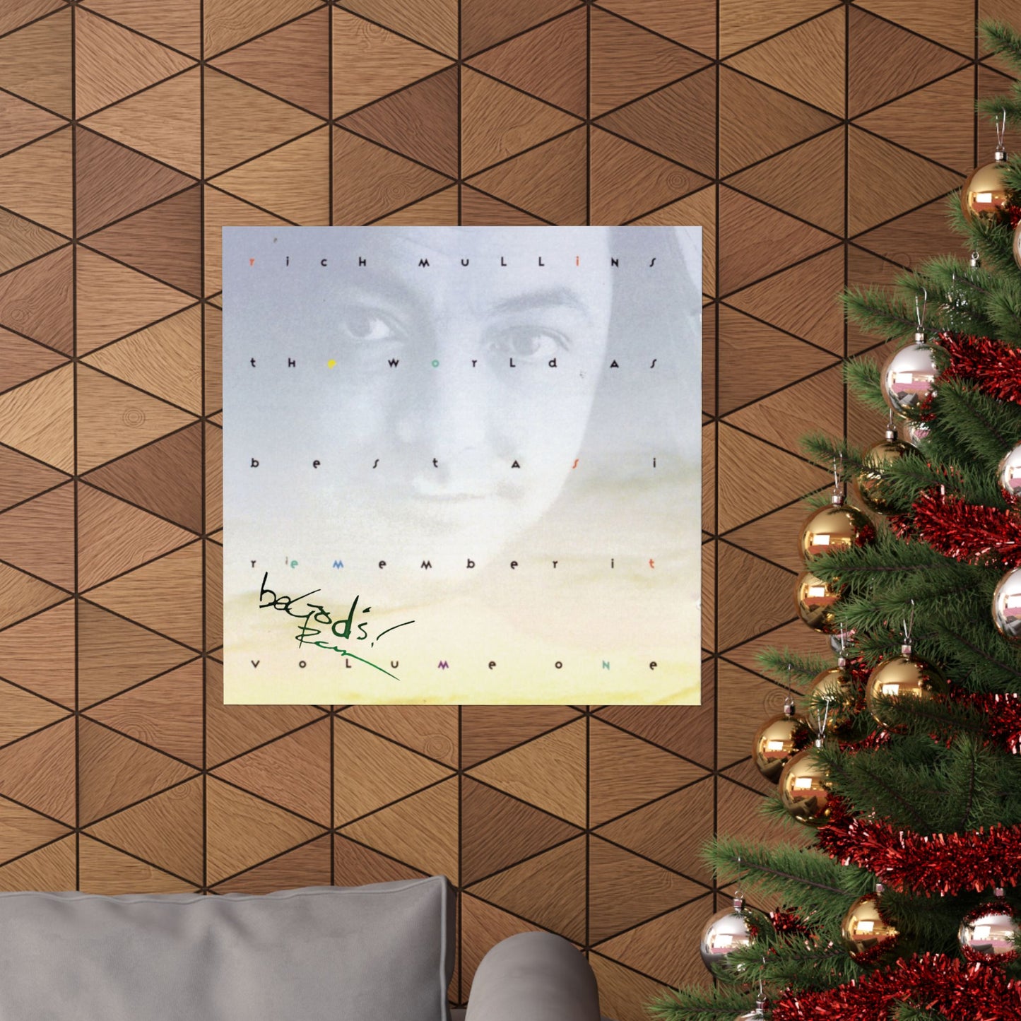 Rich Mullins Album Art Matte Poster The World as Best as I Remember It Volume One With Be Gods Autograph Wall Art Print Christian Music Gift