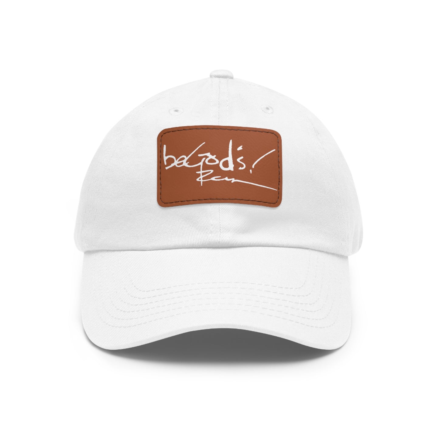 Rich Mullins Be God s Autograph Dad Hat, Rectangle Leather Patch Cap, Baseball Hat, Christian Cap, Religious Headwear, Inspirational Dad