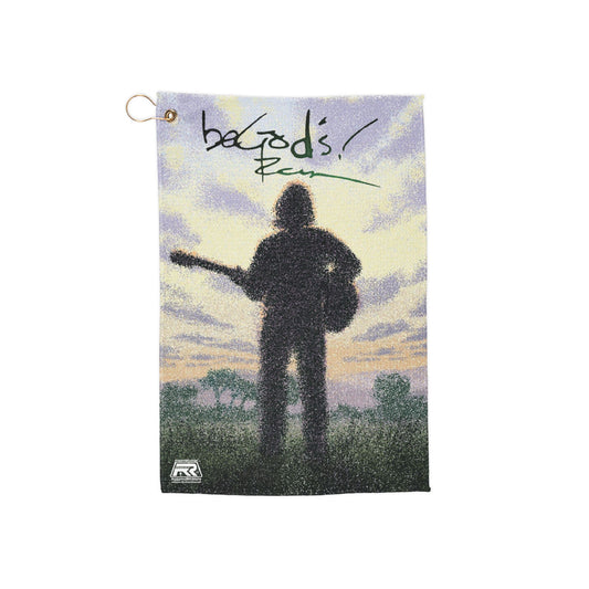 Rich Mullins Guitarist Silhouette Golf Towel, Be Gods Autograph Christian Music Gift, CCM Lover Towel, Microfiber Sport Towel